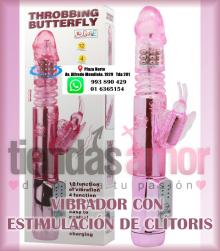 DILDO VIBRADOR CON ESTIMULACIÓN EN CLÍTORIS DE MARIPOSA